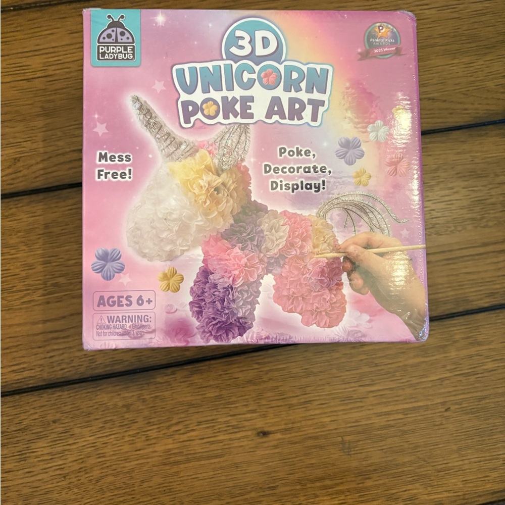 3D Unicorn Poke Art by - Pink, Purple, White